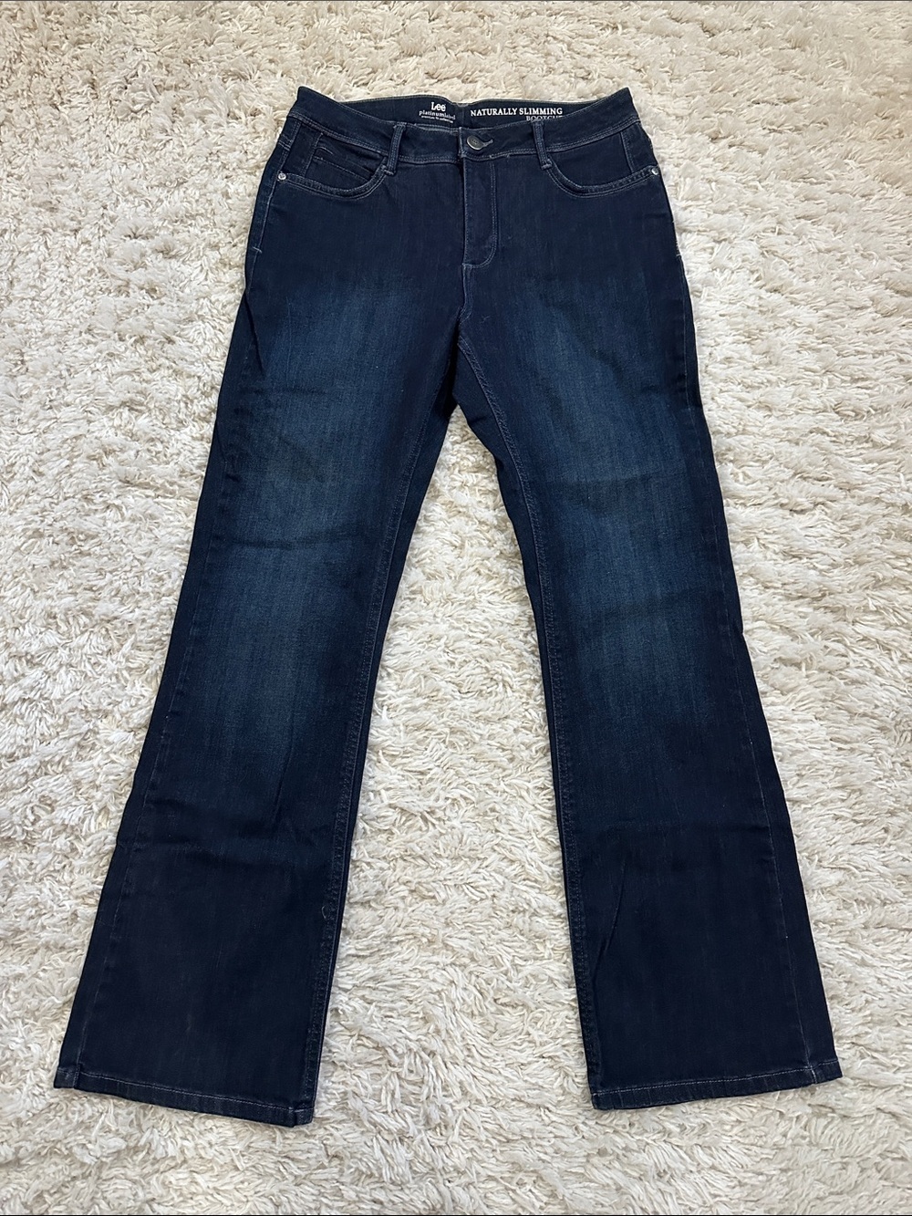 LEE PLATINUM Women's Dark Blue Bootcut Jeans Slimming & Flattering Sz 10, 32x30